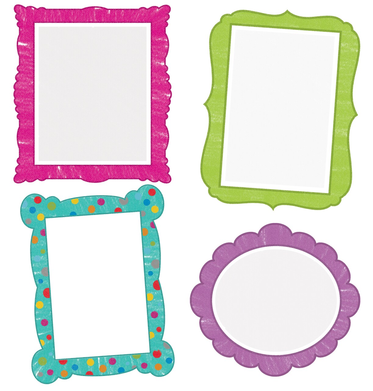 Carson Dellosa 36-Piece Chalkboard Frames Cutouts, Colorful Cardstock Labels for Name Tags, Bulletin Board, School Supplies, Classroom Organization, Party, and Locker Decorations